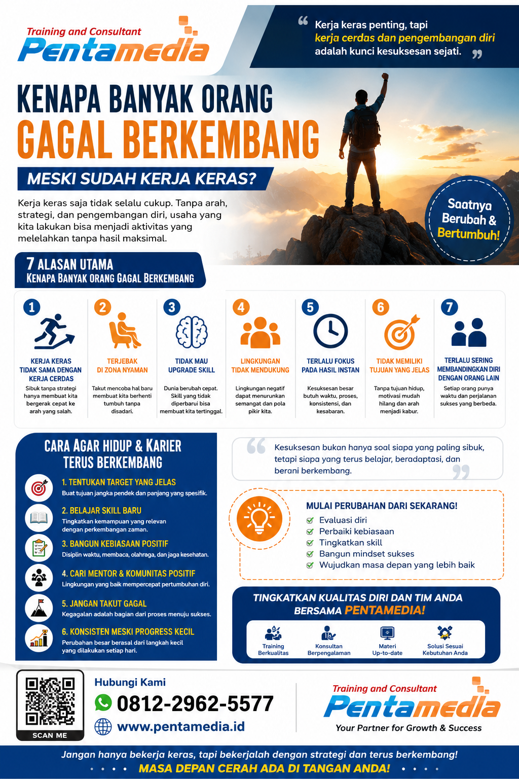 Kenapa Banyak Orang Gagal Berkembang Meski Sudah Kerja Keras? Ini Penyebab yang Sering Tidak Disadari - Pentamedia.id